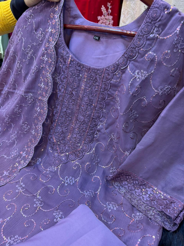 Premium Gold  Georgette Party Dress